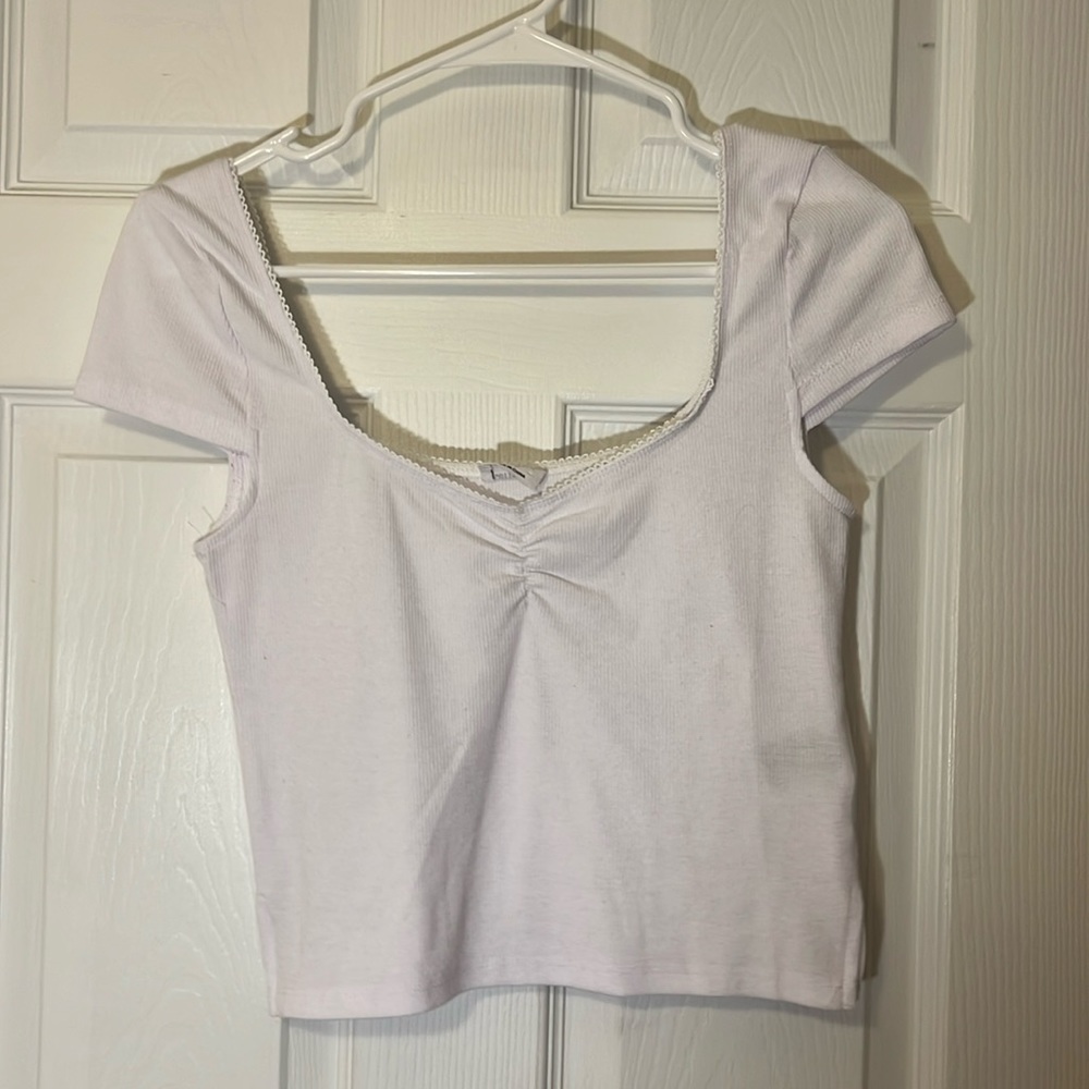 cap sleeve white crop top